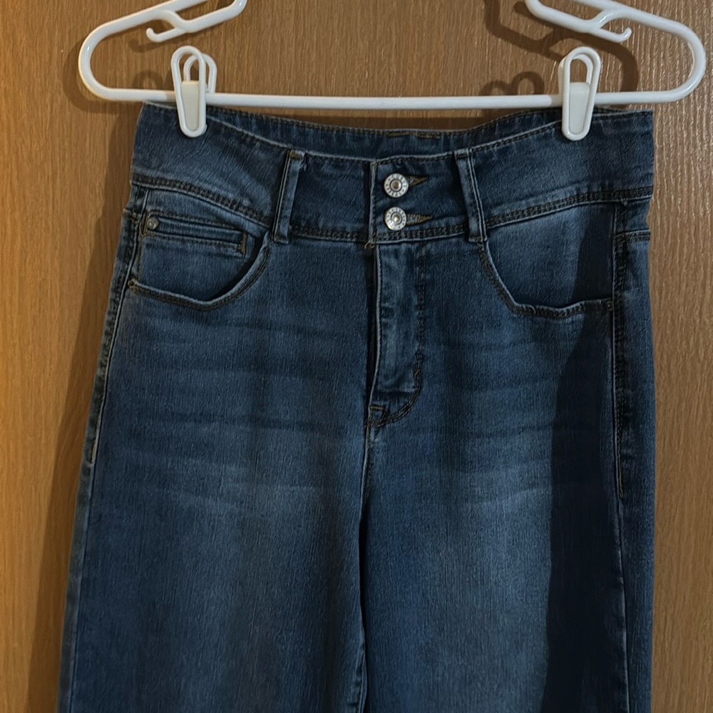 Curve appeal high rise wide leg jeans